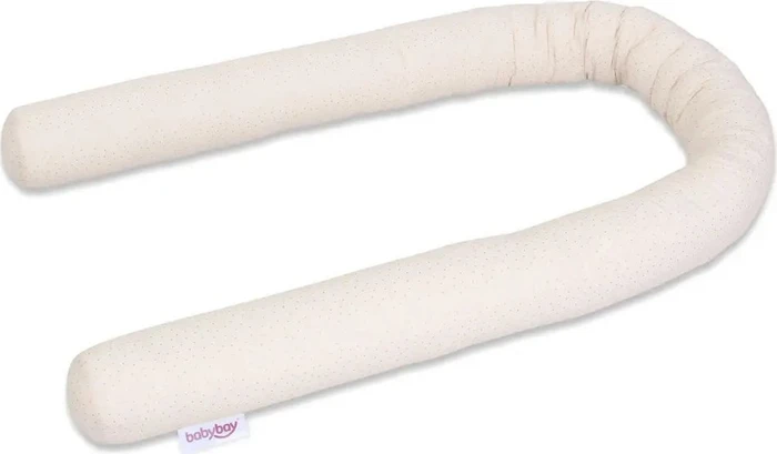 Babybay Organic Cotton Royal Nestchenschlange 180cm glitzerpunkte beige/gold