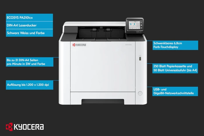 Kyocera Ecosys PA2101cx, Laser, mehrfarbig