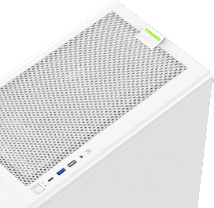 GameMax Aeris 330 MW, weiß/braun, Glasfenster