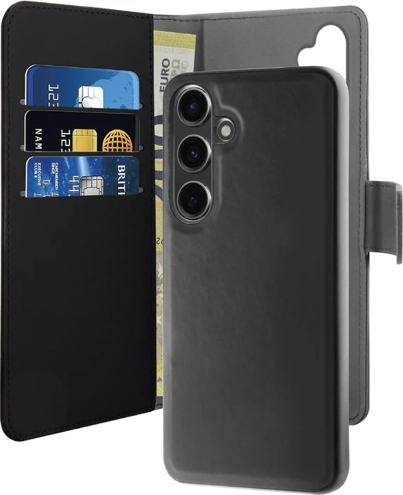 Puro Detachable Wallet Case für Samsung Galaxy S24 schwarz