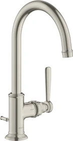 Hansgrohe Axor Montreux Einhebel-Waschbeckenarmatur 210 mit Hebelgriff und Ablauffernbedienung edelstahloptik