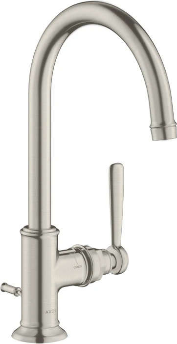Hansgrohe Axor Montreux Einhebel-Waschbeckenarmatur 210 mit Hebelgriff und Ablauffernbedienung edelstahloptik