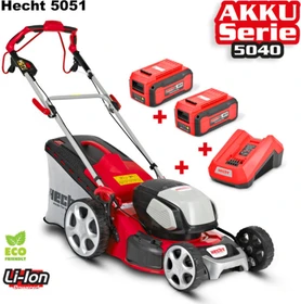 Hecht 5051 Akku-Rasenmäher inkl. 2 Akkus 4.0Ah
