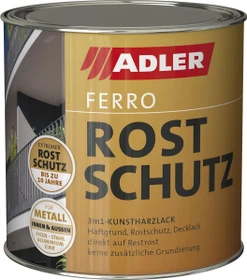 Adler Ferro Rostschutz Metallschutz-Lack silbergrau (RAL7001), 375ml