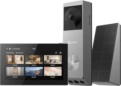 Ezviz EP3x Pro, inkl. Solarpanel/Türgong, Video-Türklingel