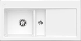 Villeroy & Boch Subway 60 flat flächenbündig Becken links mit Ablauffernbedienung snow white