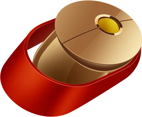 Rapoo Ralemo Air 1 Multi-mode Wireless Charging Mouse gold/rot, USB/Bluetooth