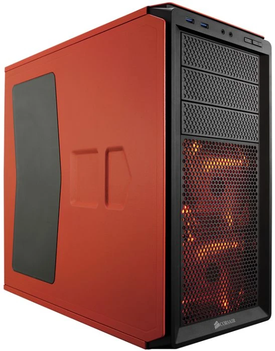 Corsair Graphite Series 230T orange, Acrylfenster