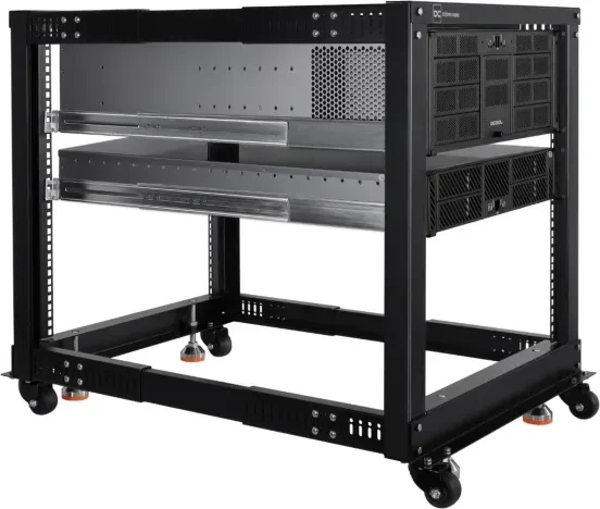 Alphacool ES 19" Open Frame Serverrack 12HE, tiefenvariabel, 1105mm tief