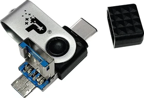 Patriot Trinity 128GB, USB-A + USB-C + USB Micro-B, USB 3.2 Gen 1×1, USB 2.0
