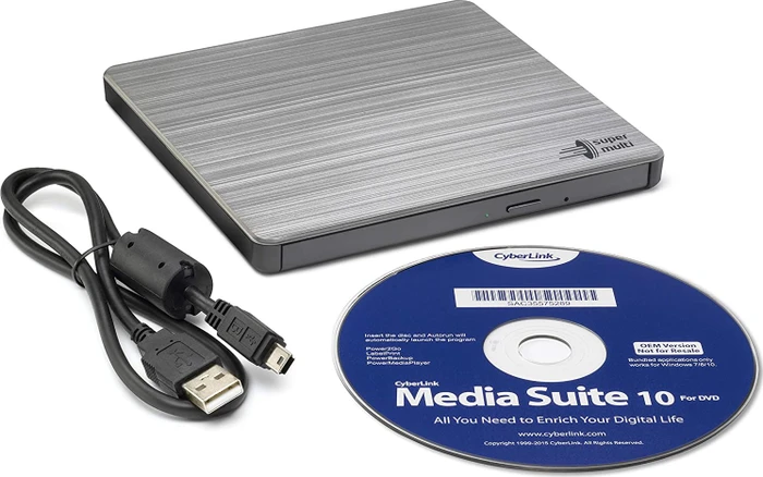 Hitachi-LG Data Storage GP60NS60, SlimLine silber, USB 2.0