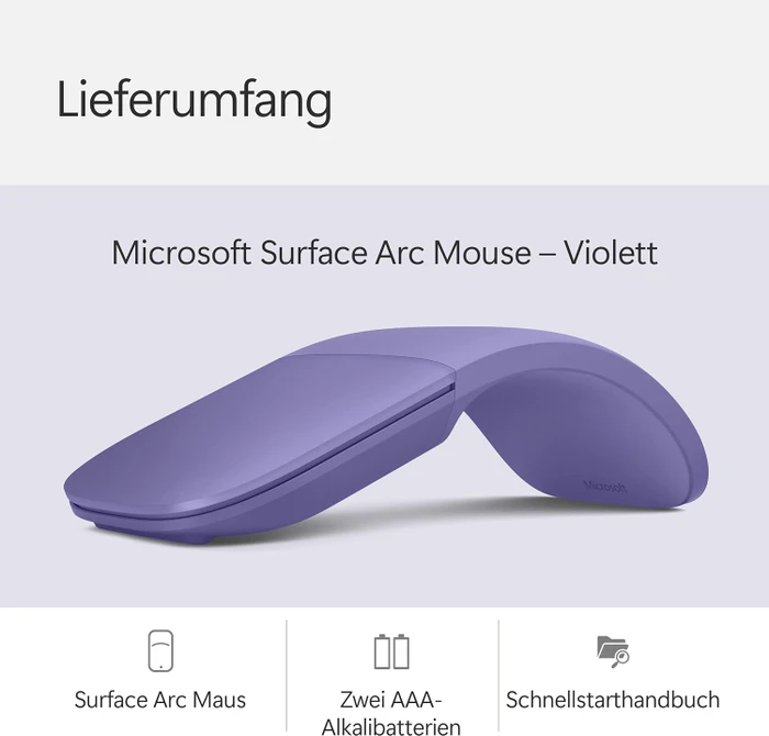 Microsoft Surface Arc Mouse, Violett, Bluetooth
