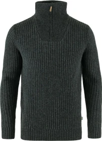Fjällräven Övik Half Zip Strickpullover dark grey (Herren)