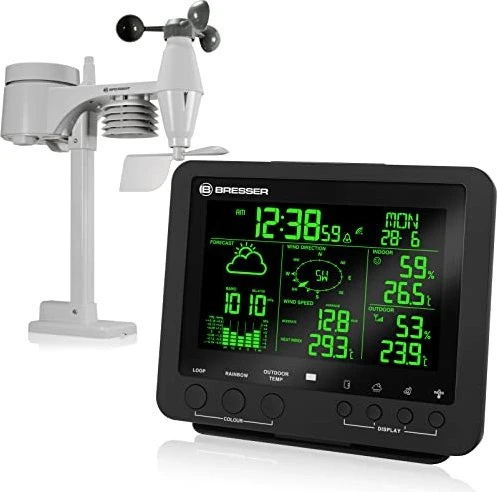 Bresser Profi 5in1 Wettervorhersage-Center schwarz, digital