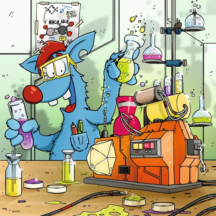 Ravensburger Puzzle Woozle Goozle im Weltall, Labor und unter Wasser