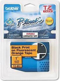 Brother TZe-B51 Beschriftungsband,  24mm, orange/schwarz