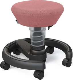 Aeris Swoppster New Edition Schreibtischhocker für Kinder, Gestell schwarz, Bezug Harlequin rosa
