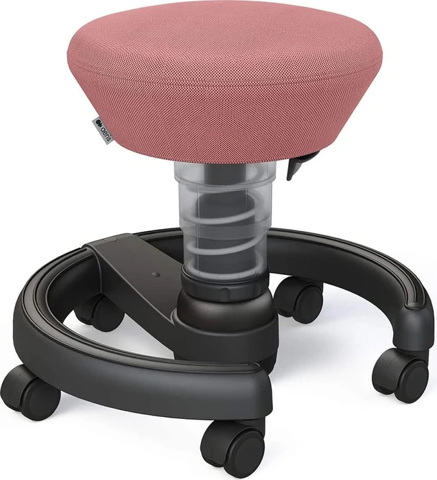 Aeris Swoppster New Edition Schreibtischhocker für Kinder, Gestell schwarz, Bezug Harlequin rosa