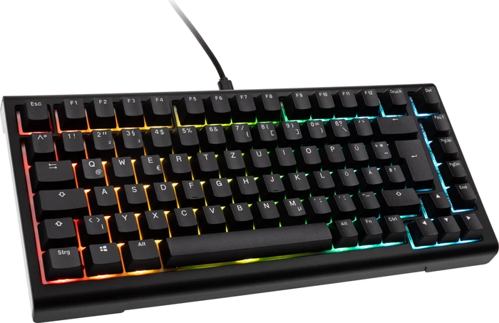 Ducky Tinker 75, schwarz/weiß, MX RGB RED, USB, DE