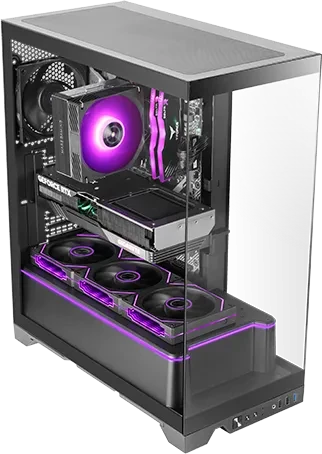 Mars Gaming MC-Prisma Black, Glasfenster
