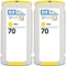HP Tinte 70 gelb, 2er-Pack Vorschaubild