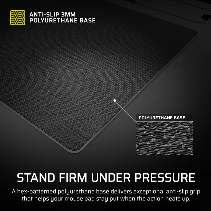 Corsair MM Glass Precision Gaming Mouse Pad - Large 450x400mm, grau