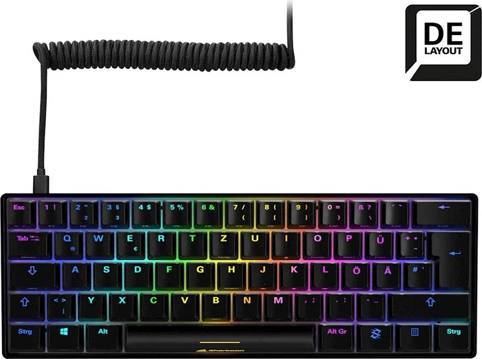 Sharkoon Skiller SGK50 S4, Black, LEDs RGB, hot-swap, Kailh KT BLUE, USB, DE