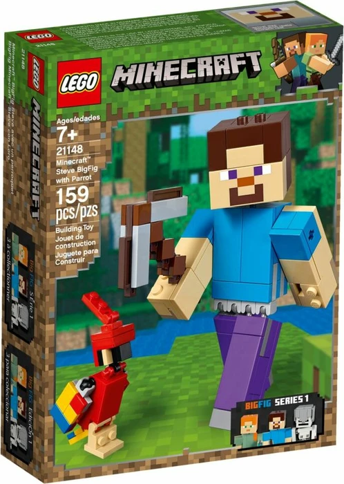 LEGO Minecraft - BigFig Steve mit Papagei