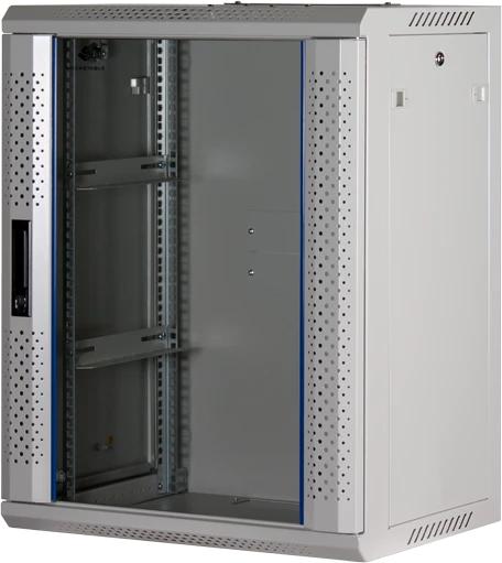 Rockstable 19" Wandschrank 15HE, Sicherheitsglastür, IP2X, weiß, 440mm tief