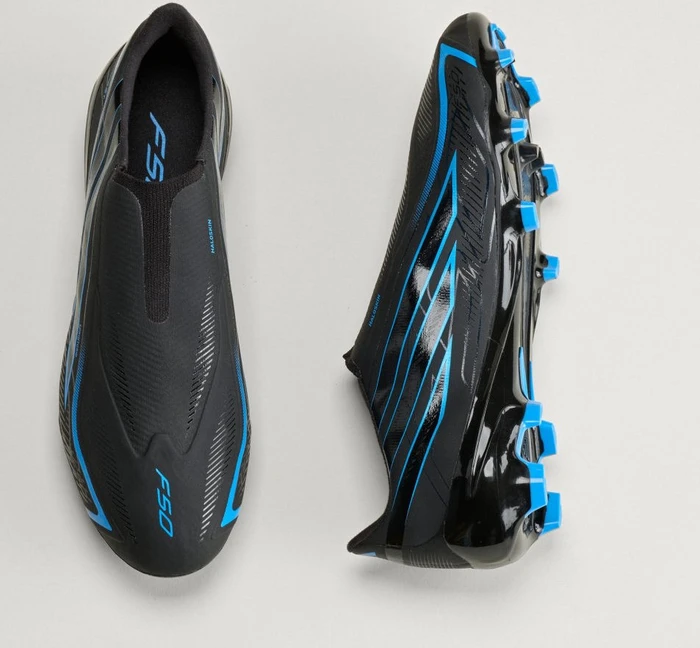 adidas F50 Hyperfast League Laceless FG core black/lucid ray blue