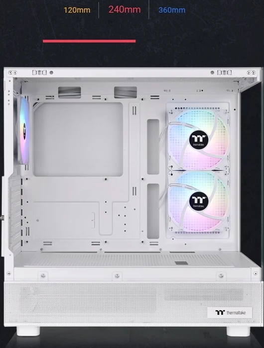Thermaltake View 270 Plus TG ARGB Snow, weiß, Glasfenster