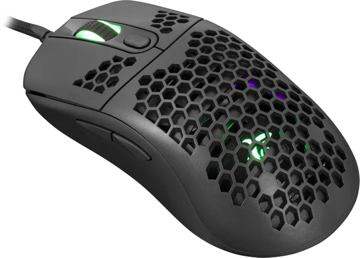 White Shark Galahad Black Gaming Mouse, schwarz, USB