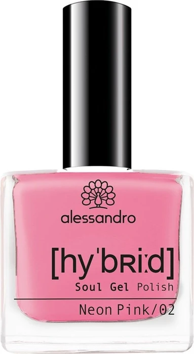 Alessandro Hybrid Soul Gel Nagellack 128 neon pink, 8ml