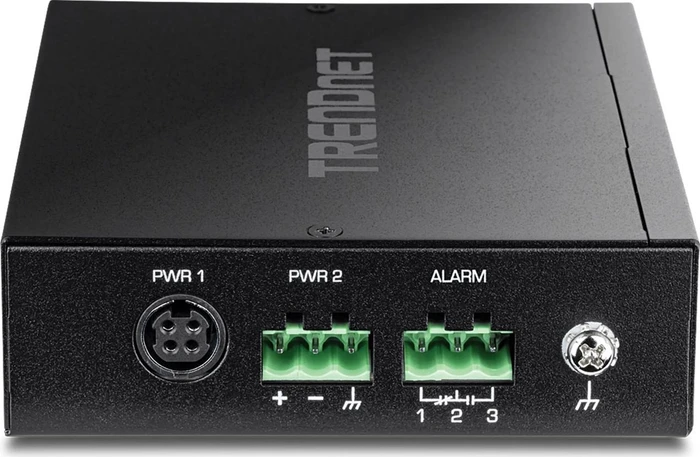 TRENDnet TI Hardened Industrial Railmount 2.5G Switch, 4x RJ-45, 2x SFP+