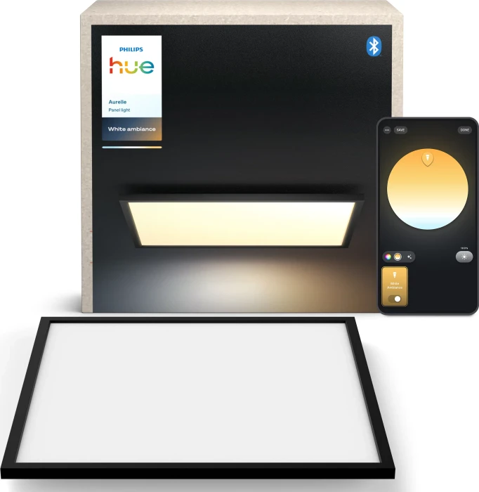 Philips Hue White Ambiance Aurelle LED Panel 60x60 39W schwarz