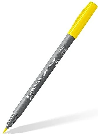 Staedtler pigment brush pen 371 gelb