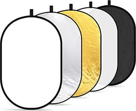 Neewer 5-in-1 tragbarer Lichtreflektor / Diffusor Set Oval 60x90cm