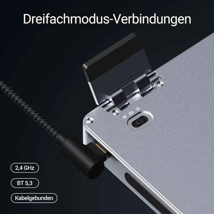 Lofree Flow 2 100, Space Black, LEDs weiß, Kailh LOW PROFILE Pulse, USB/Bluetooth, DE