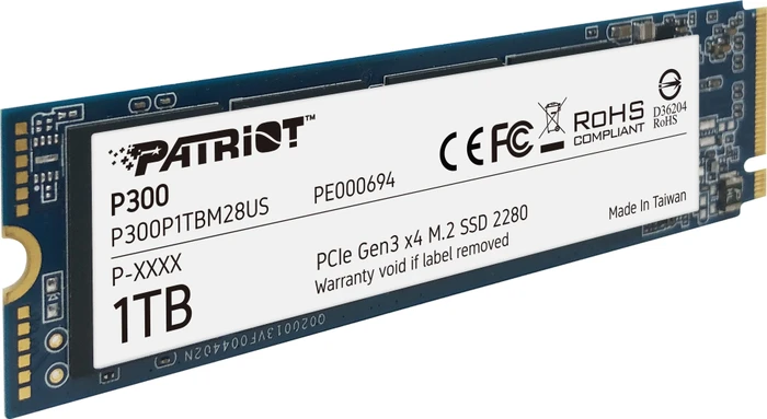 Patriot P300 1TB, M.2 2280 / M-Key / PCIe 3.0 x4