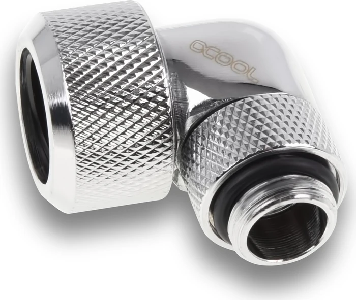 Alphacool Eiszapfen 90° G1/4" auf 16mm HardTube Anschraubtülle, verchromt, 4er-Pack