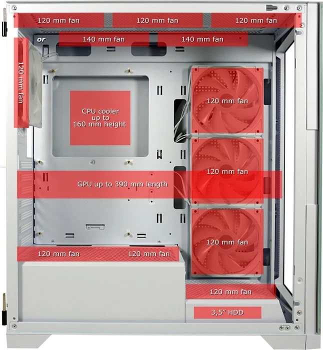 LC-Power Gaming 806W Crosswind_X, weiß, Glasfenster
