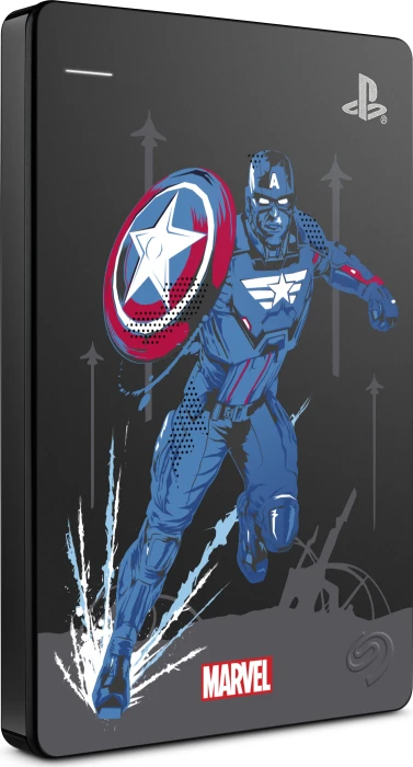 Seagate Game Drive for PlayStation - Marvel Avengers Limited Edition, 2TB, Captain America, USB 3.0 Micro-B