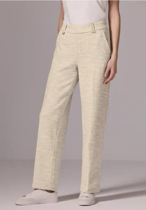Street One Studio Straight Leg Hose sheer beige melange (Damen)