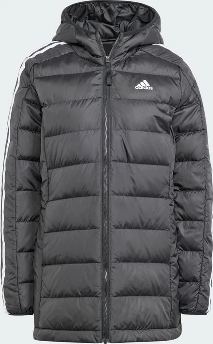 adidas Essentials 3-Streifen Light Hooded Mantel schwarz (Damen)