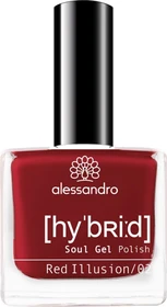 Alessandro Hybrid Soul Gel Nagellack 123 red illusion, 8ml