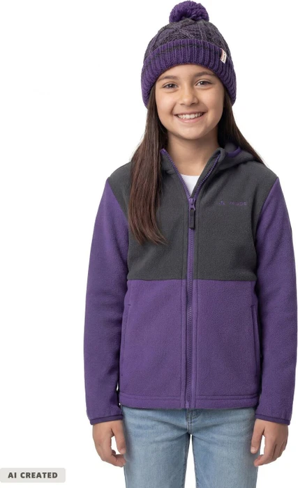 Vaude Pulex II Hooded Fleece Funktionsjacke deep plum (Junior)