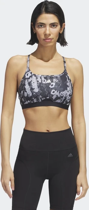 adidas AEROREACT Training Light-Support Sport-BH black/mgh solid grey (Damen)