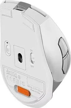 A4Tech FSTYLER Collection FB35CS Silent Wireless Dual-Mode Mouse, Icy White, USB/Bluetooth