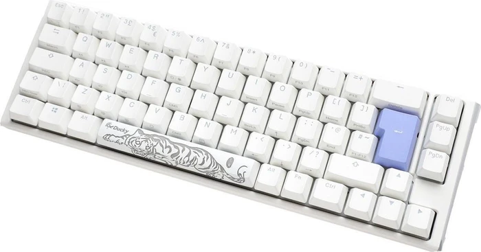 Ducky One 3 SF PBT, LEDs RGB, Pure White, MX RGB BLUE, USB, DE