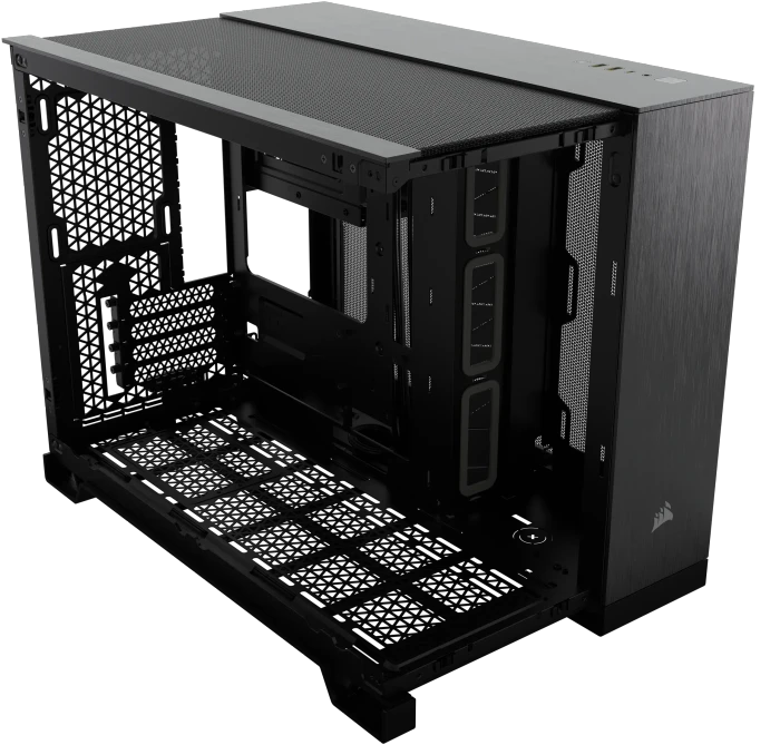 Corsair 2500X Black/Obsidian Aluminium, schwarz/grau, Glasfenster